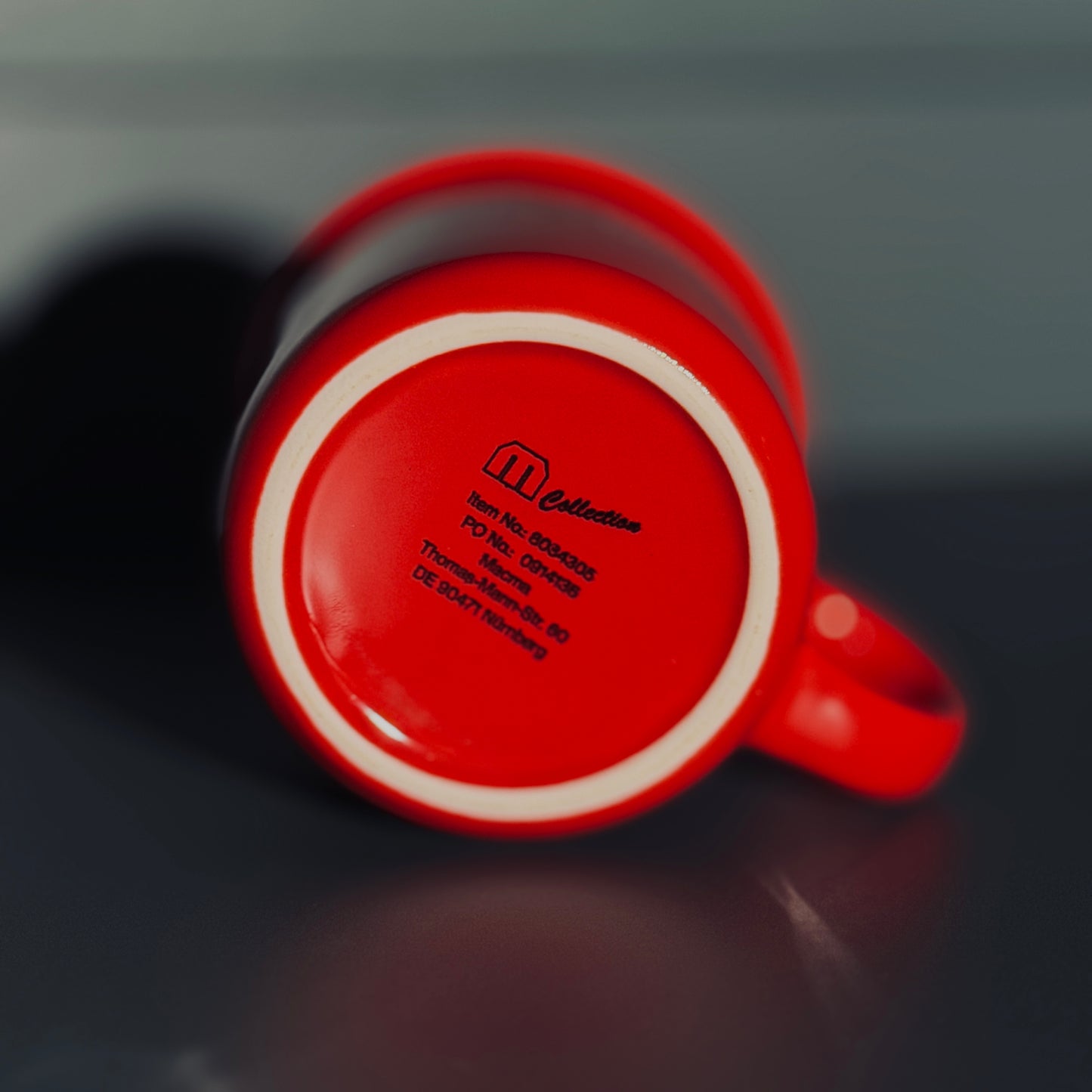 Retro-Tasse Keramik rot