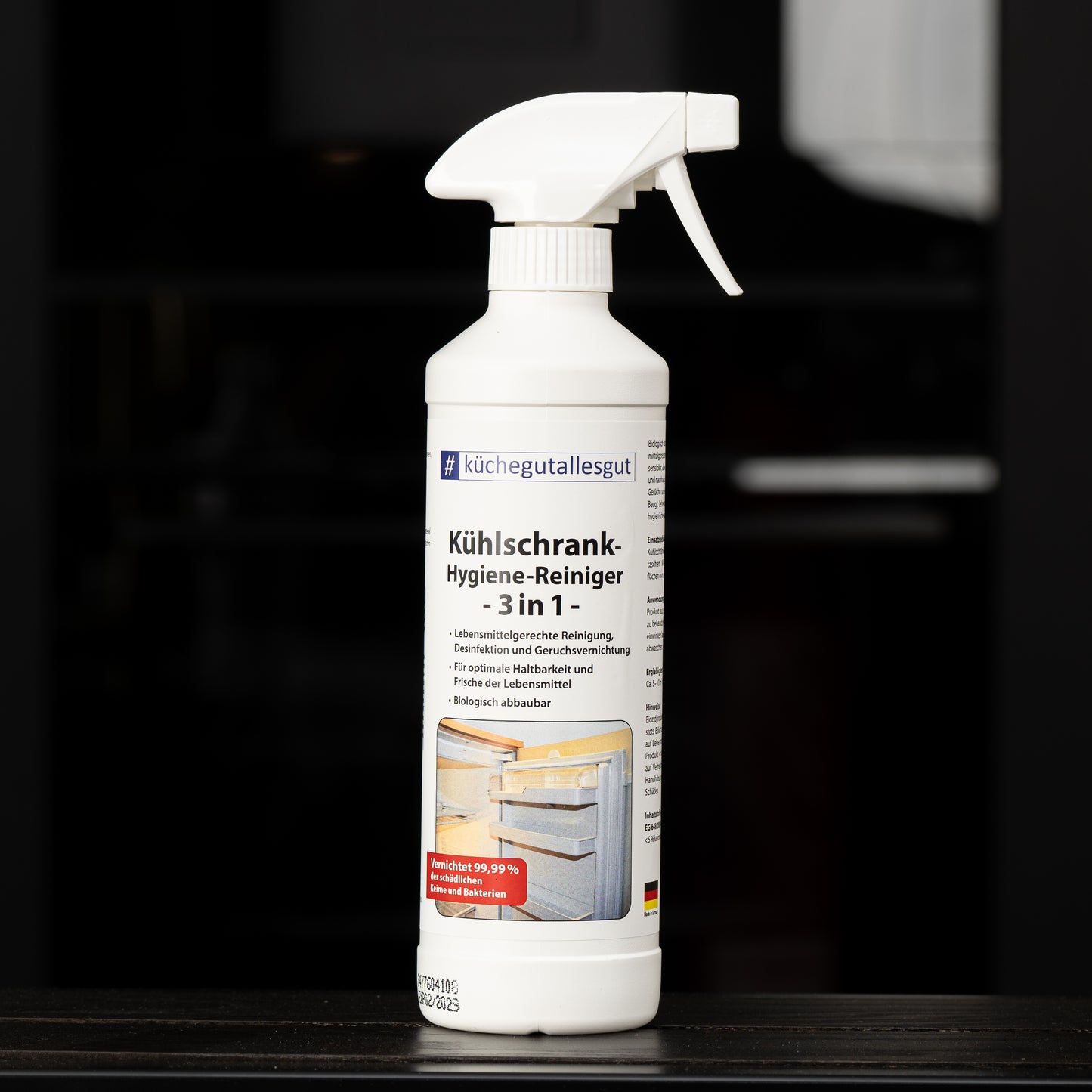 Kühlschrank-Hygiene-Reiniger 3 in 1 - Biologisch abbaubarer Spezialreiniger für optimale Lebensmittelsicherheit
