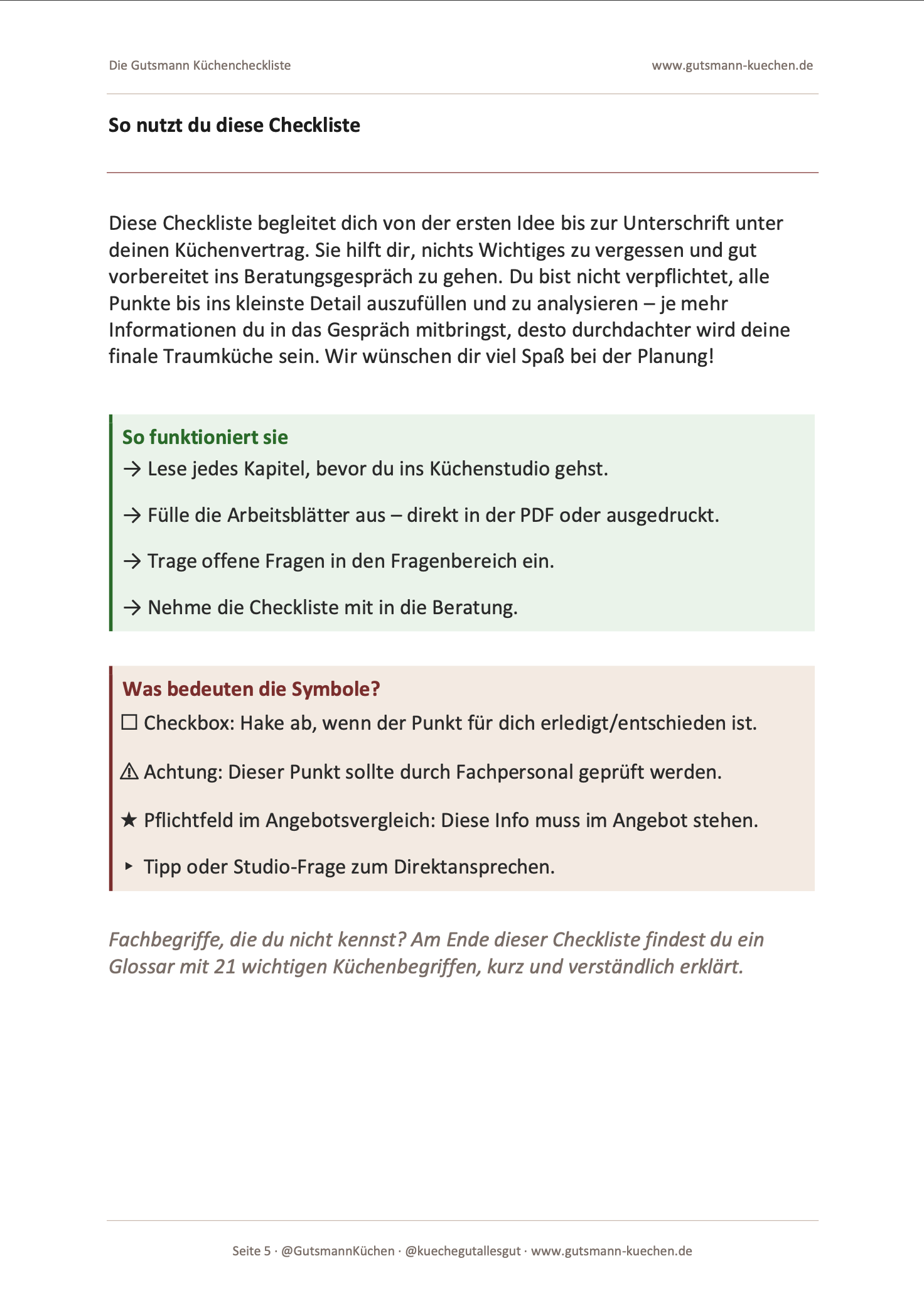 Küchen-Checkliste für deine Küchenplanung