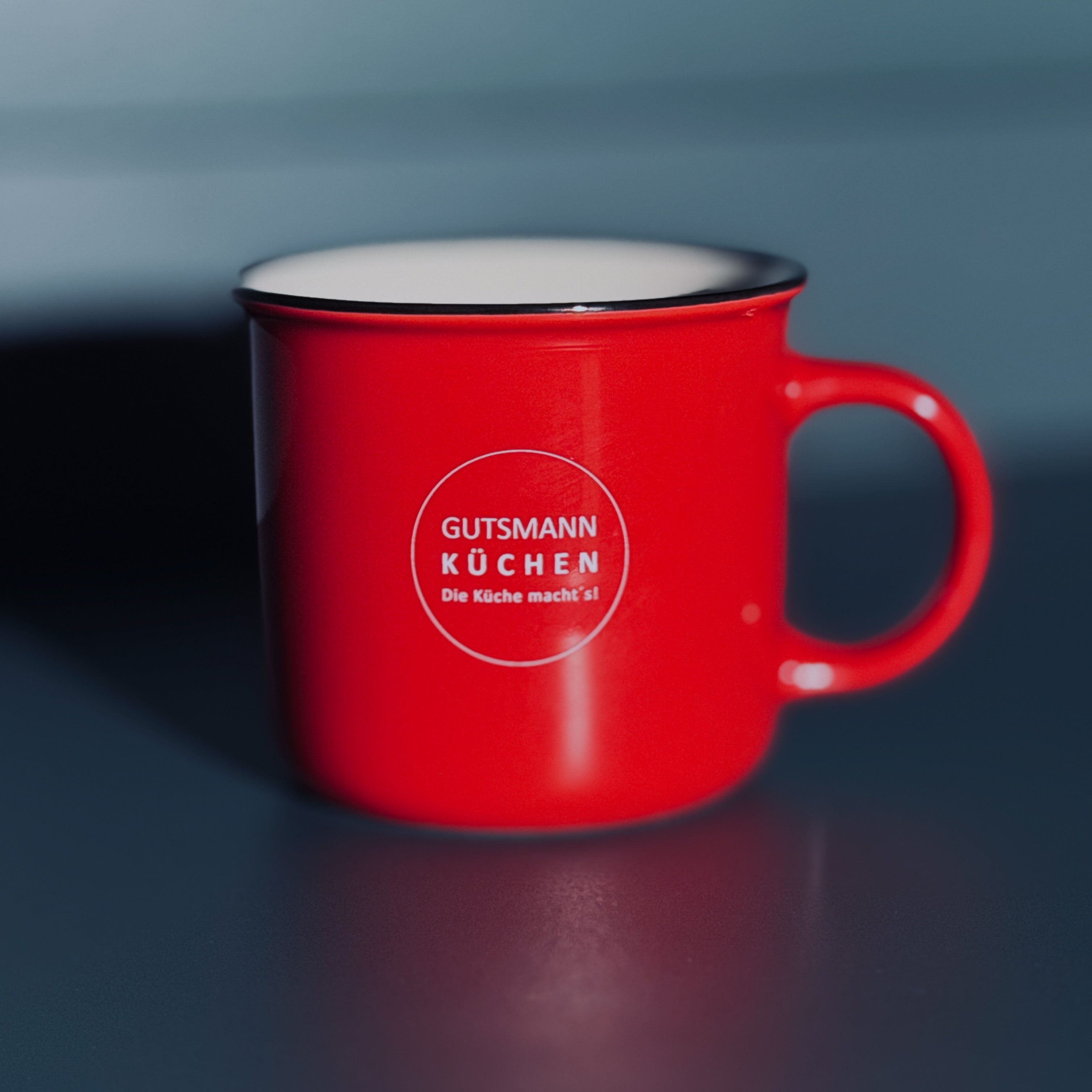 Retro-Tasse Keramik rot