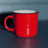 Retro-Tasse Keramik rot