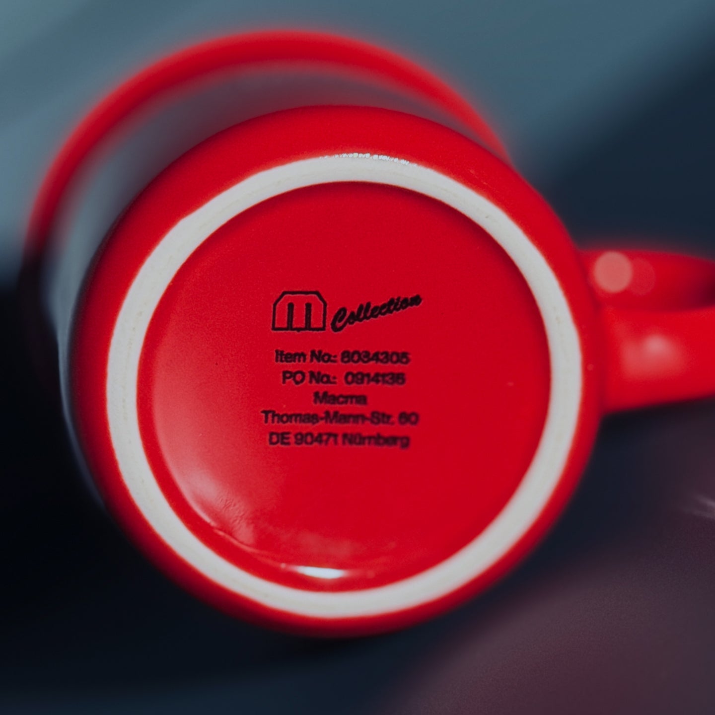 Retro-Tasse Keramik rot