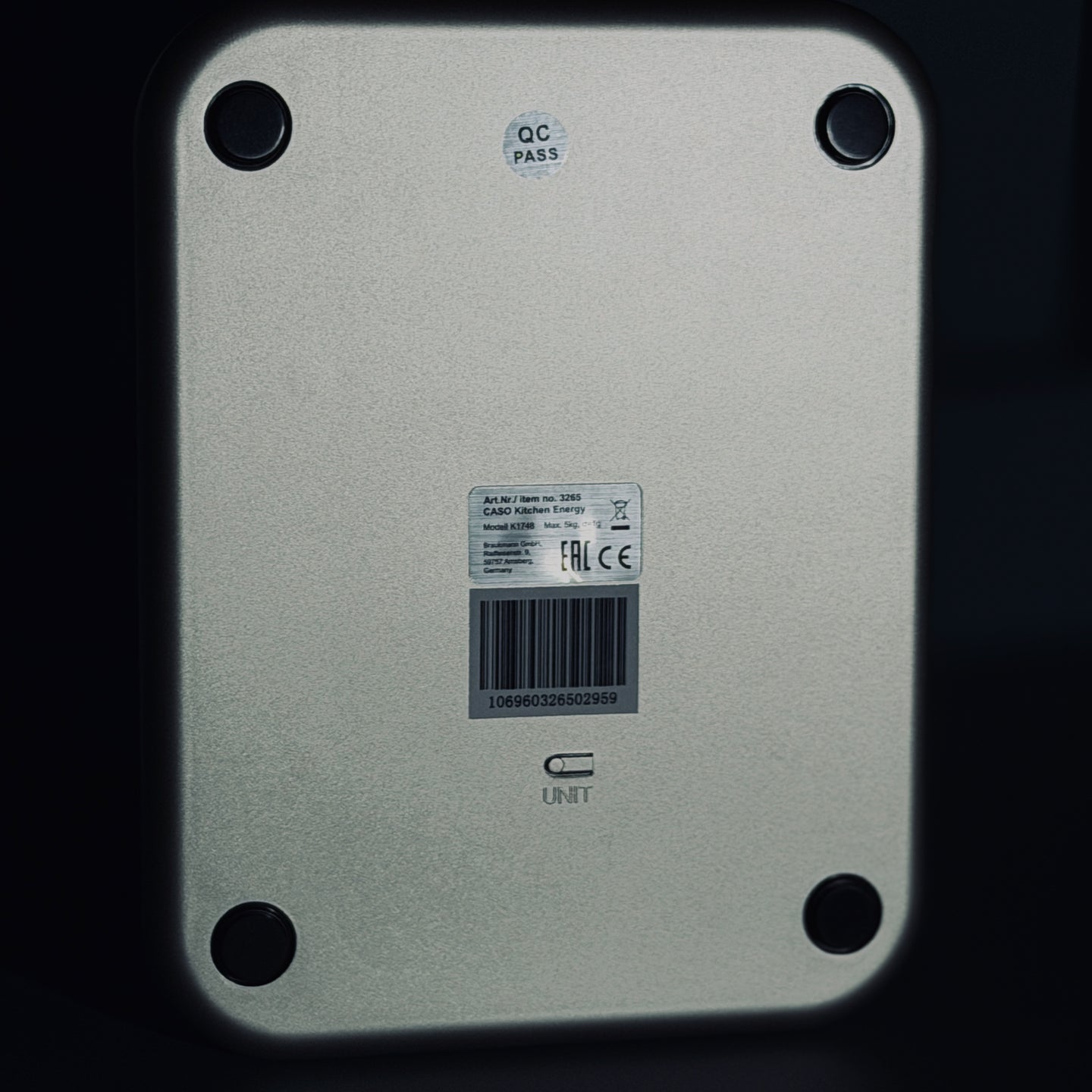 Umweltfreundliche Küchenwaage ohne Batterie