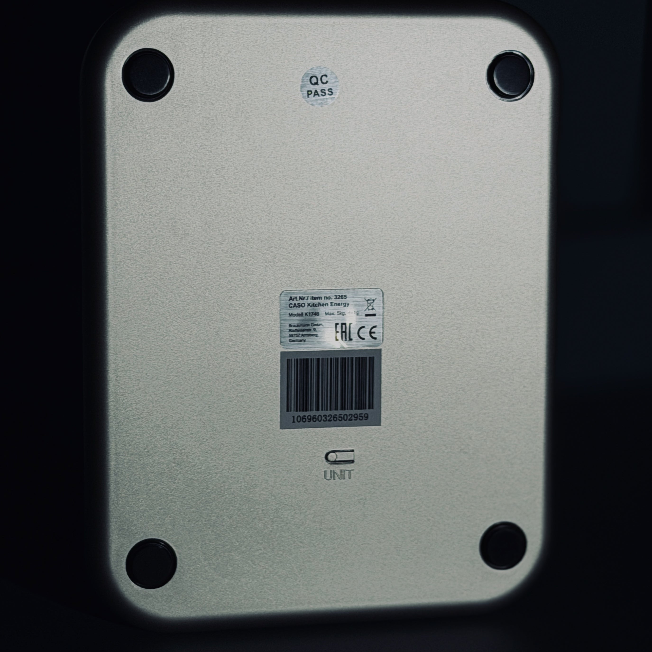 Umweltfreundliche Küchenwaage ohne Batterie