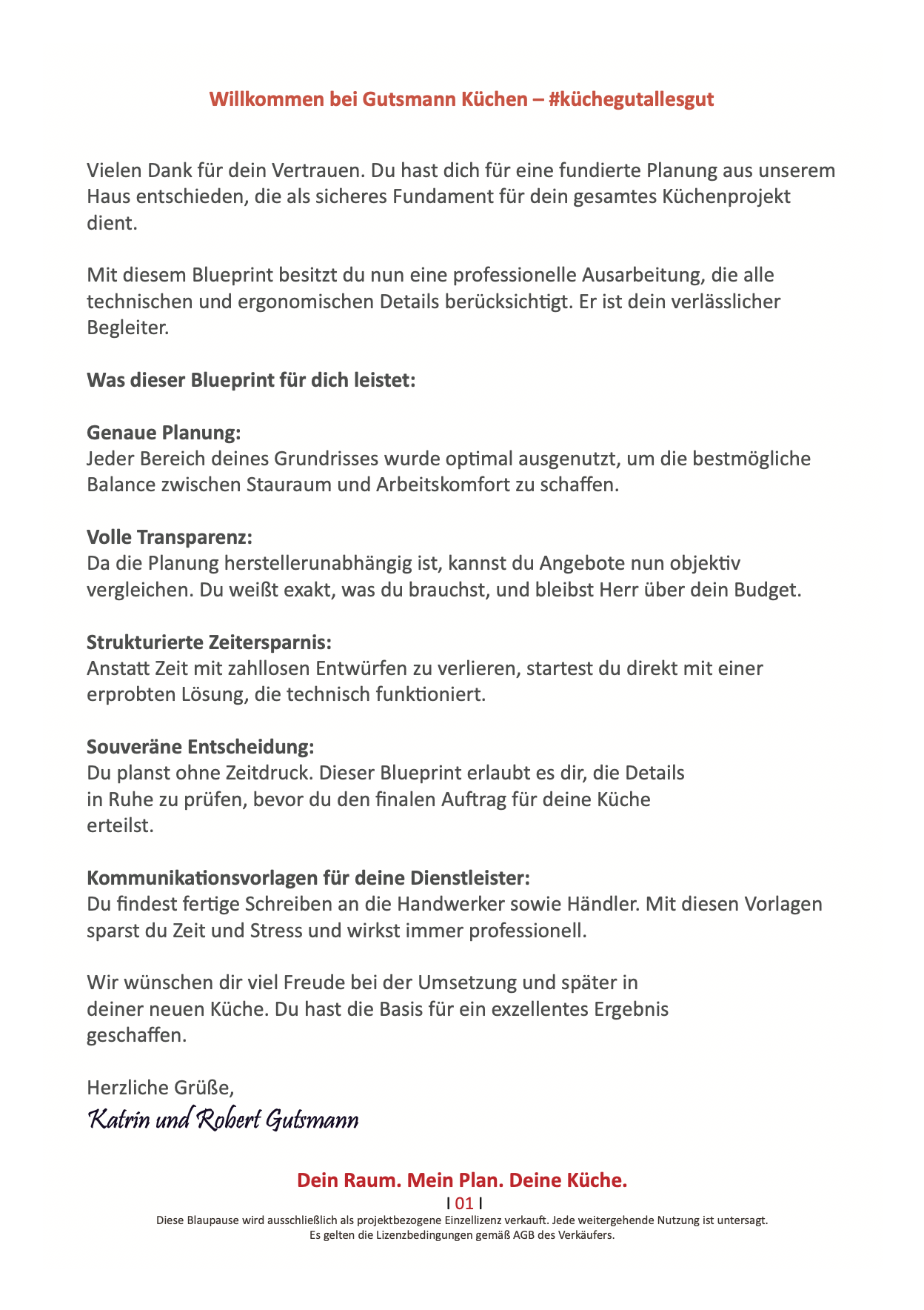 Blaupause: Platzoptimierte U-Küche mit Halbinsel und Tischintegration